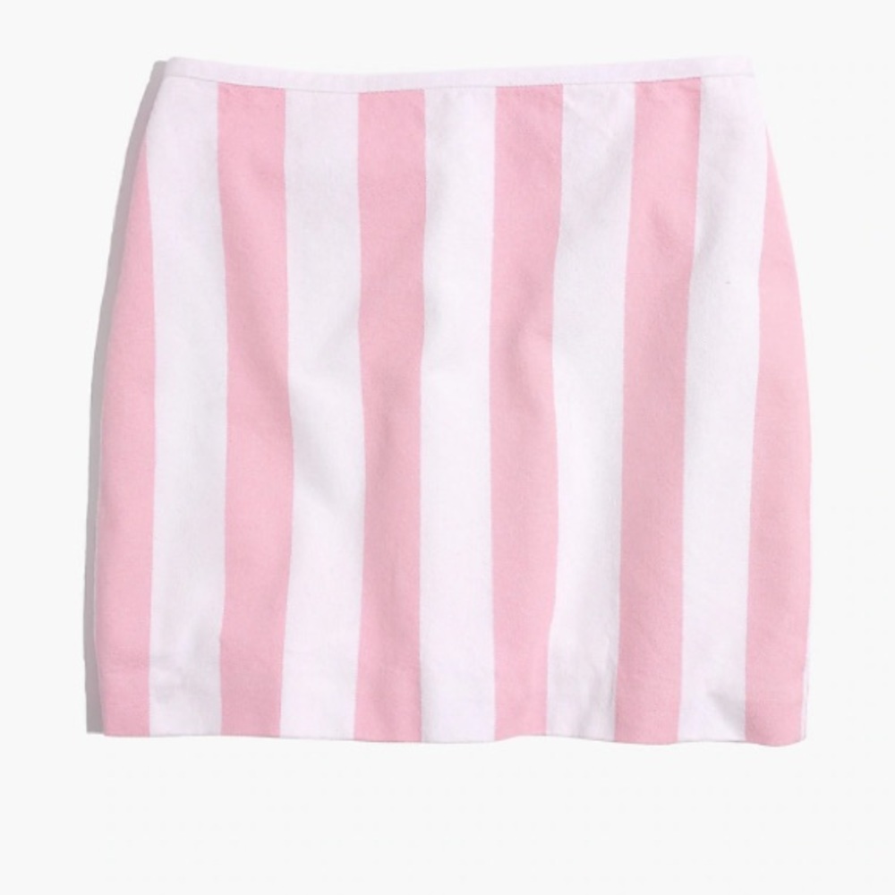 MADEWELL SIZE 00 PINK AND WHITE STRIPED SKIRT